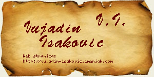 Vujadin Isaković vizit kartica